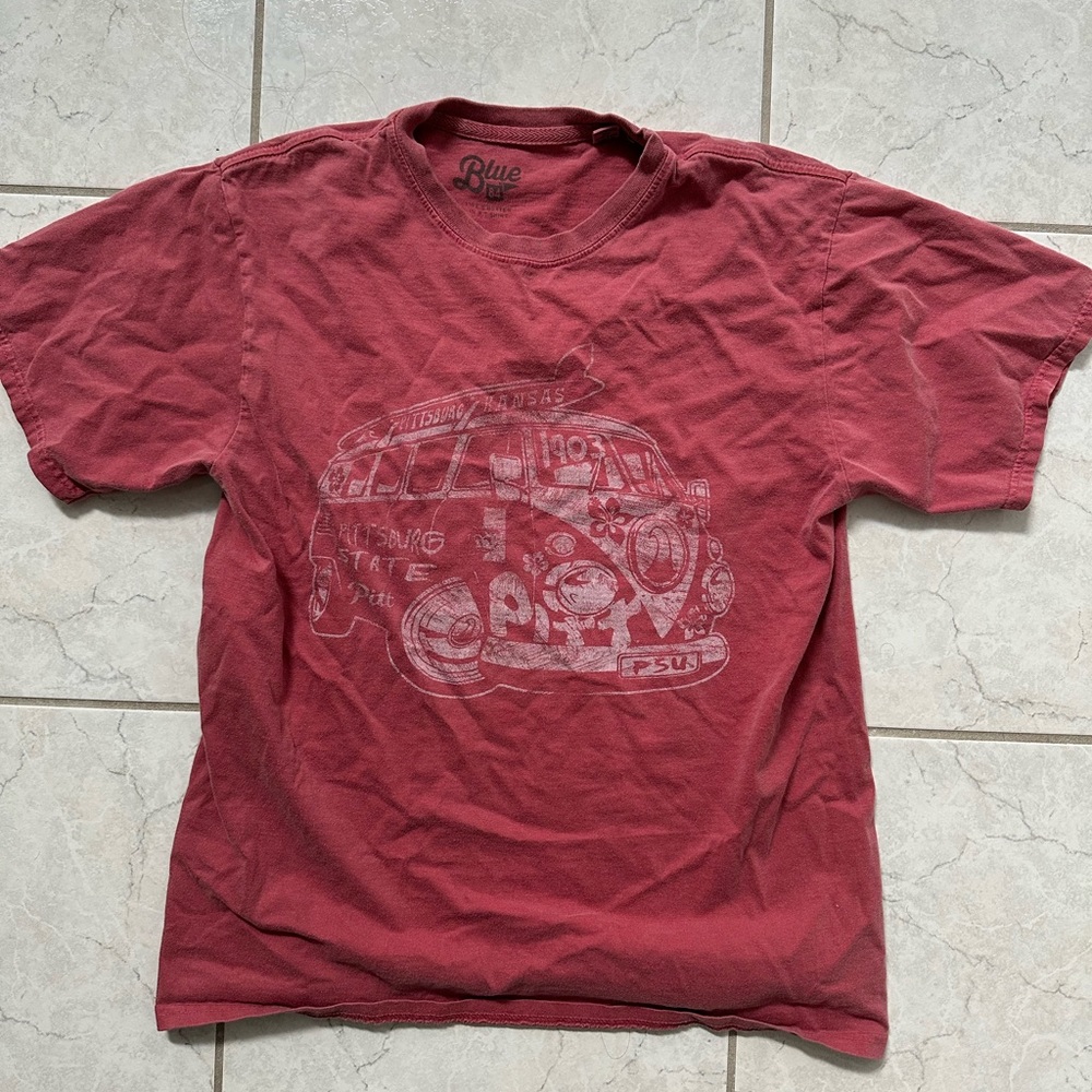 Pittsburgh State University PSU Shirt Red Size Small vintage Kansas College